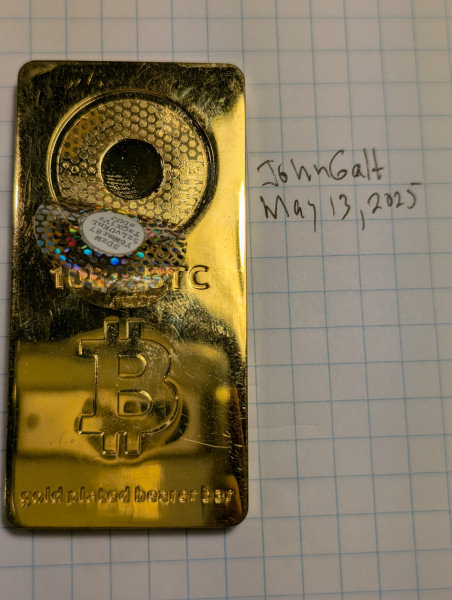 A redeemed Casascius gold bar